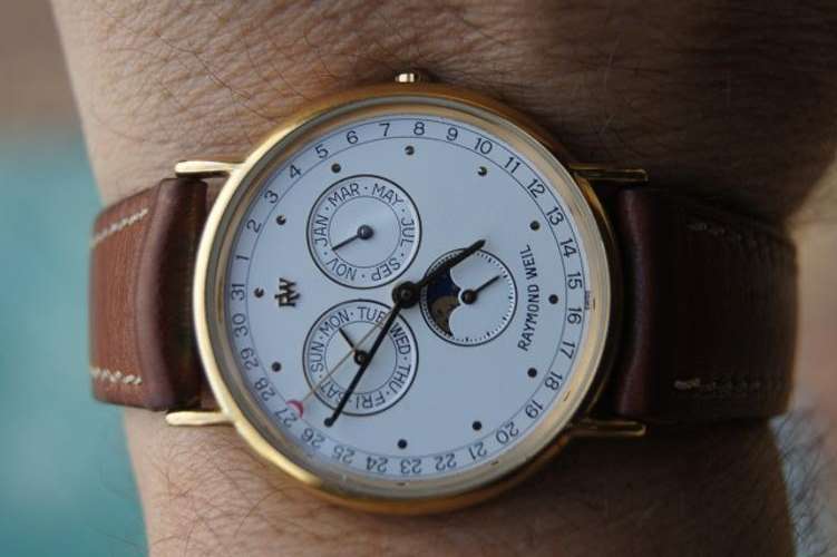 RAYMOND WEIL MOONPHASE  TIMEPIECE EXCELLENT