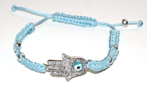 DIAMOND STUDDED HAMSA WITH EYE BEAD BRACELET (FREE DELIVERY)
