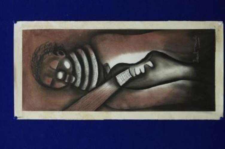 DAVID MBELE  "LADY WITH HAND BROOM"