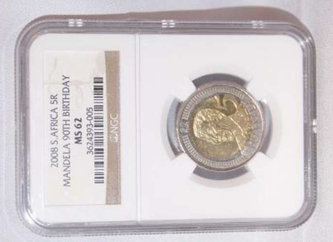 2008 S AFRICA 5R MANDELA 90TH BIRTHDAY MS 62