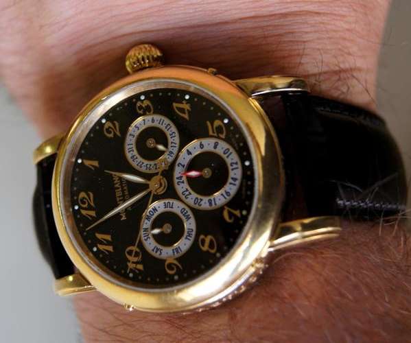 MONT BLANC MEISTERSTUCK AUTOMATIC , DUAL TIME, GENTS WATCH
