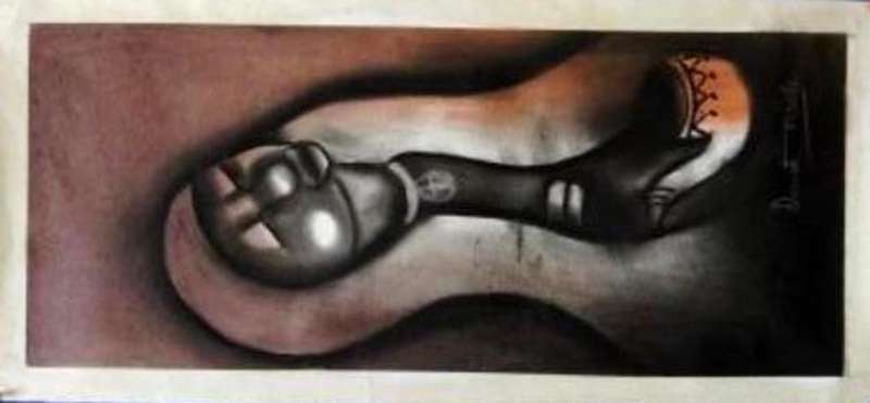 DAVID MBELE   " LADY WITH LONG HAIR"