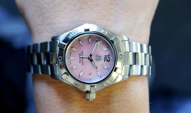 ORIGINAL TAG HEUER AQUARACER PINK DIAL LADIES WATCH