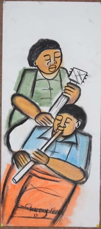 GODFREY NDABA PASTELS **ORIGINAL SOUTH AFRICAN ART**