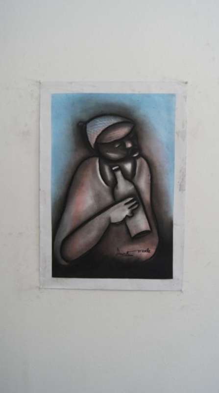 DAVID MBELE "Drinking"