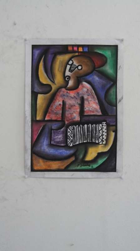 PETER SIBEKO PASTELS "Accordian"