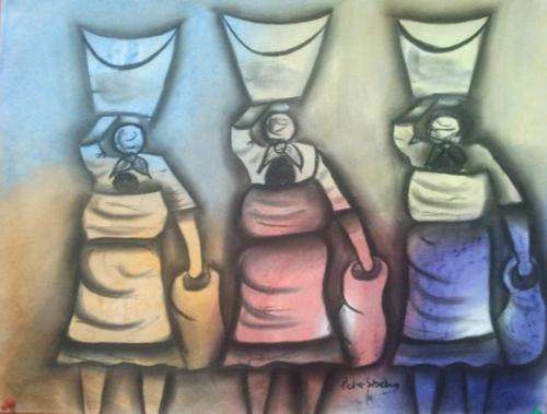 PETER SIBEKO ORIGINAL PASTEL