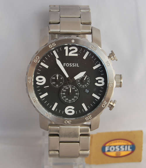 FOSSIL NATE STAINLESS STEEL CHRONOGRAPH WATCH **R1 AUCTION**