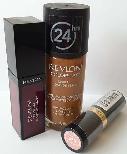 HAZELNUT: Revlon Colorstay Foundation and Lipgloss with FREE lipstick