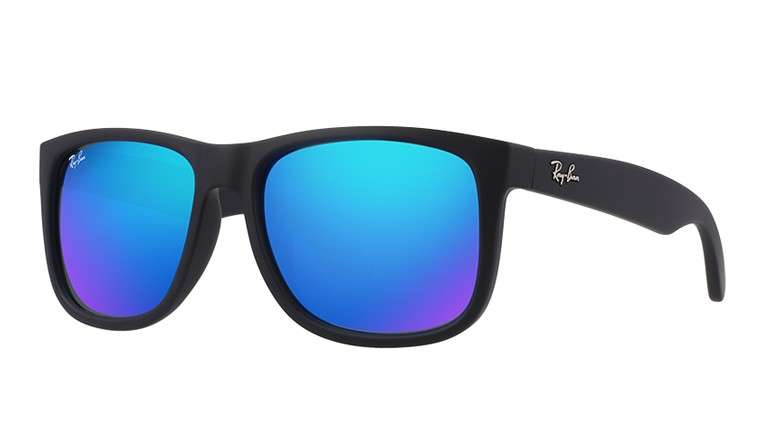 ****R1 AUCTION****Ray-Ban "JUSTIN" in Blue Mirror Lens
