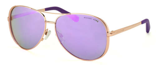 ***R1 AUCTION*** MICHAEL KORS CHELSEA AVIATORS IN GOLD AND PURPLE MIRROR