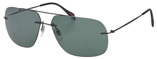 ****R1 AUCTION****PRADA RED FEATHER SUNGLASSES IN BLACK MATTE