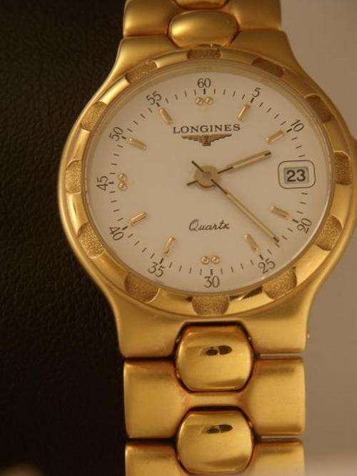 LONGINES LADIES CONQUEST GOLD WATCH DEMO STOCK NO RESERVES