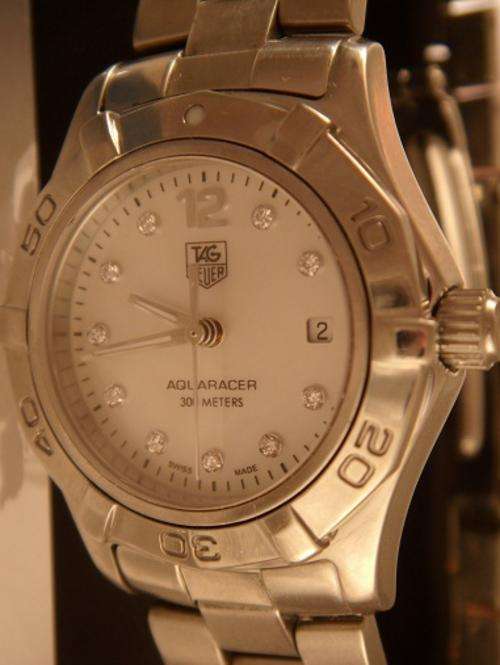 TAG HEUER AQUARACER 10 DIAMONDS MOTHER OF PEARL DIAL      @@ NO RESERVES@@