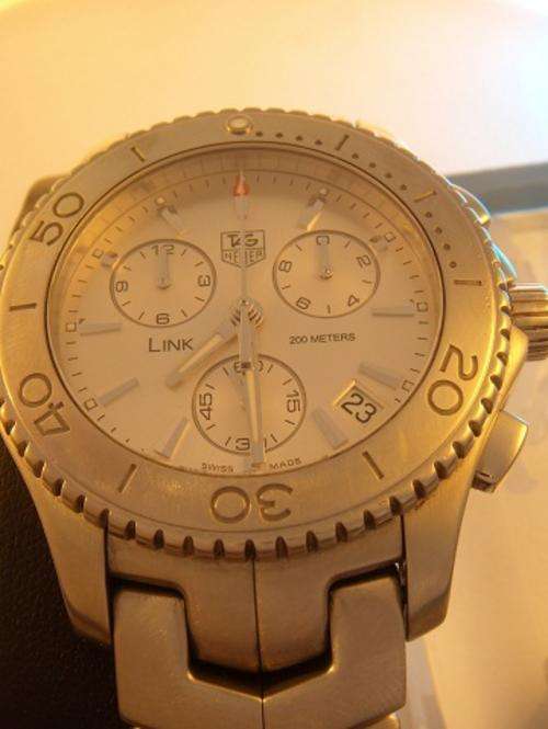 TAG HEUER LINK CHRONOGRAPH  WARRANTY  @@@@@  NO RESERVES@@@@@     @@@@ NO RESERVES@@@@