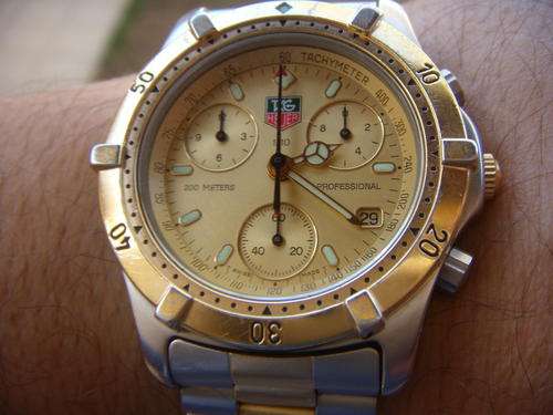 TAG HEUER PROFESSIONAL 200M CHRONOGRAPH  2 tone  @@ NO RESERVES@@  @@ NO RESERVES@@