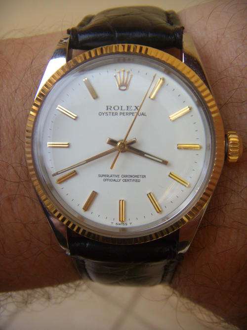 ROLEX OYSTER PERPETUAL   GOLD & STAINLESS   @ESTATE@    NO RESERVES