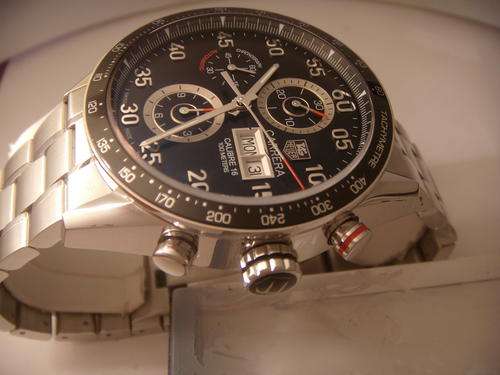 TAG HEUER CARRERA CHRONOGRAPH  black  NEW DEMO     @ESTATE@    NO RESERVES