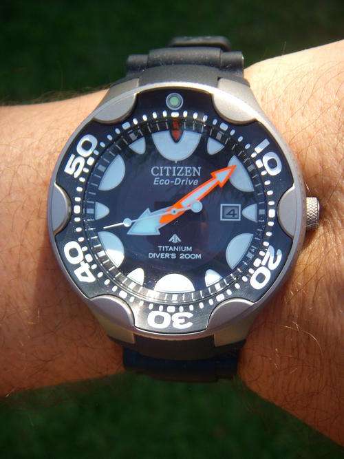 CITIZEN ECO DRIVE TITANIUM MENS SPORTS WATCH DEMO       @@@ NO RESERVES@@