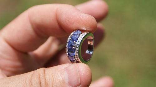 BRILLIANT 6 MEGA TANZANITE PURPLE BLUE 30 DIAMONDS RRP 37000 #NO RESERVES#