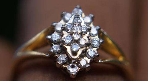 20 DIAMOND FLOWER CLUSTER 18K YELLOW GOLD RING #NO RESERVES# LIQUIDATION