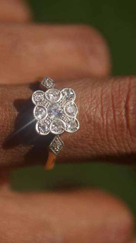 12 DIAMOND PAVED 18K YELLOW GOLD RING #NO RESERVES# LIQUIDATION