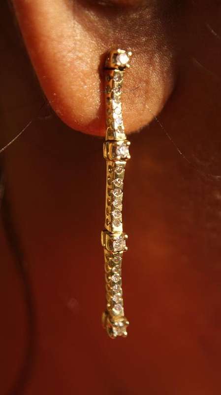 SET DIAMOND  EARRINGS    NO RESERVES