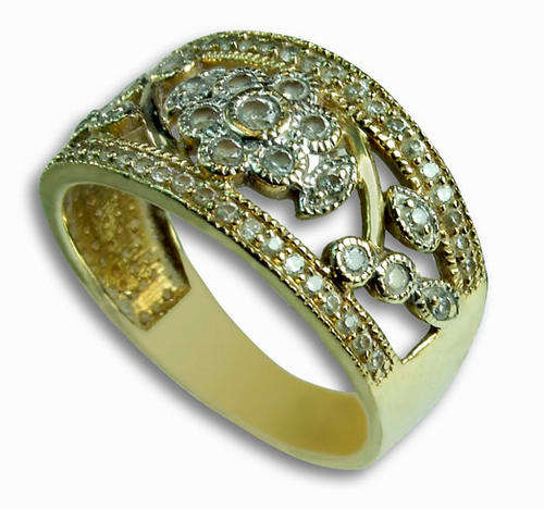 GORGEOUS YELLOW SOLID GOLD 0.3CTS DIAMOND RING LIQUIDATION NO RESERVES