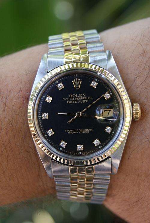ROLEX OYSTER PERPETUAL DIAMONDS GENTS  MINT       NO RESERVES