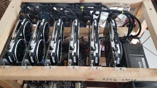 Ethereum/Zcash/Monero 6 Card Mining Rig