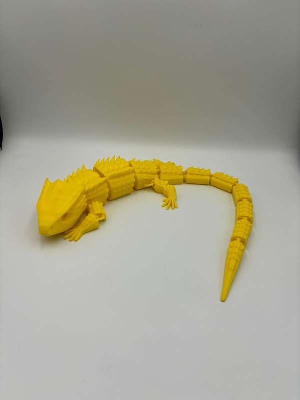 Articulated Red-eyed crocodile skink - 3d Printed 38cm (Yellow)