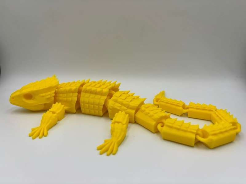 Articulated Red-eyed crocodile skink - 3d Printed 38cm (Yellow)