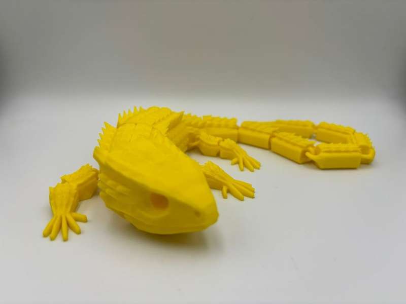 Articulated Red-eyed crocodile skink - 3d Printed 38cm (Yellow)