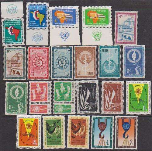 United Nations - Various Years - Complete Sets x 22 Different Stamps