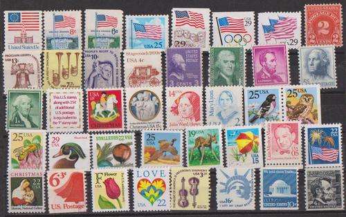 USA x 40 Different Stamps - Various Issues