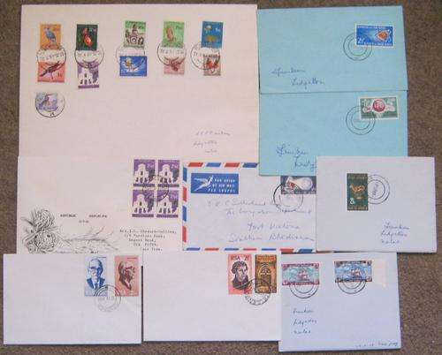 South Africa x 9 Early Republic FDC's