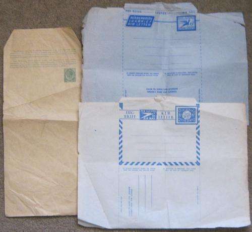 Union Of South Africa x 2 Aerograms & 1 x Wrapper