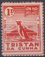 Tristan Da Cunha - 1d Penguin Stamp