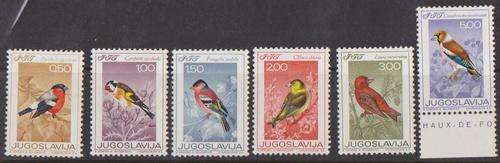 Yugoslavia 1968 - Complete Set Of 6 - Birds