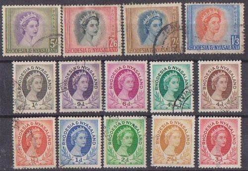 Rhodesia & Nyasaland 1954/56 - Set Up To 5 Shillings - CVR365.00+