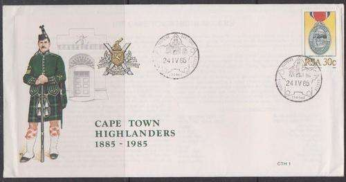 RSA 1985 - Specially Made Comm FDC - Cape Town Highlanders
