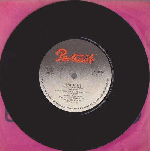 Heart - Cry To Me/ Barracuda - 45 rpm