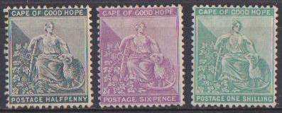 Cape Of Good Hope 1884/90 - 1/2d, 6d & 1 Shilling