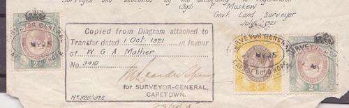1925 Deed Of Transfer-5 Pounds,5Shillings & 2x2Shillings