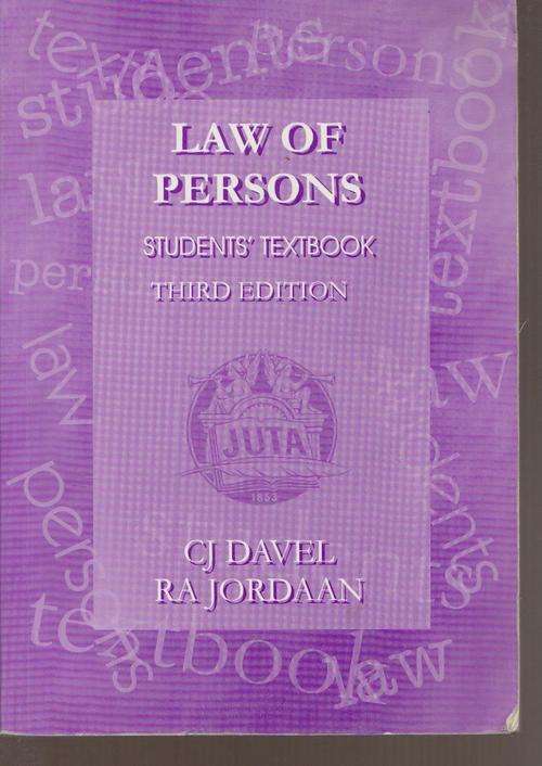 Law Of Persons - Students Textbook - Third Edition