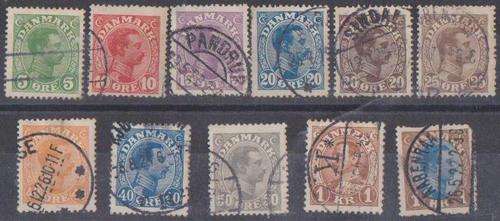 Denmark 1913/28 - 11 Different Vols