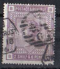 Great Britain-1883/84-Queen Victoria-2/6 shillings
