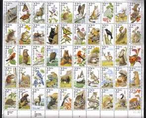 USA 1987 - Complete Sheet Of 50 - Wild Life  CVR2200.00 as single stamps