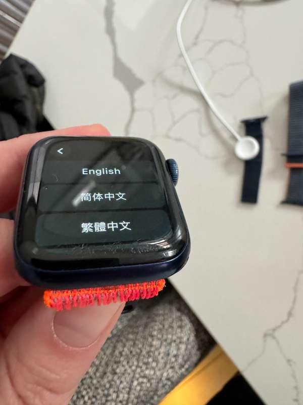 Blue Apple Watch Series 6 40mm, with multiple watch straps