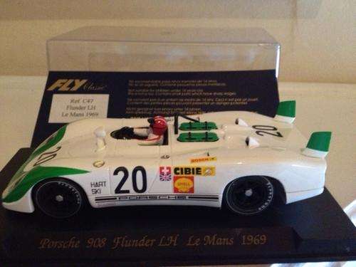 Scalextric FLY PORSCHE 908 FLUNDER LE MANS 1969 WHITE RARE BRAND NEW NO RESERVE 1/32 SLOT CAR